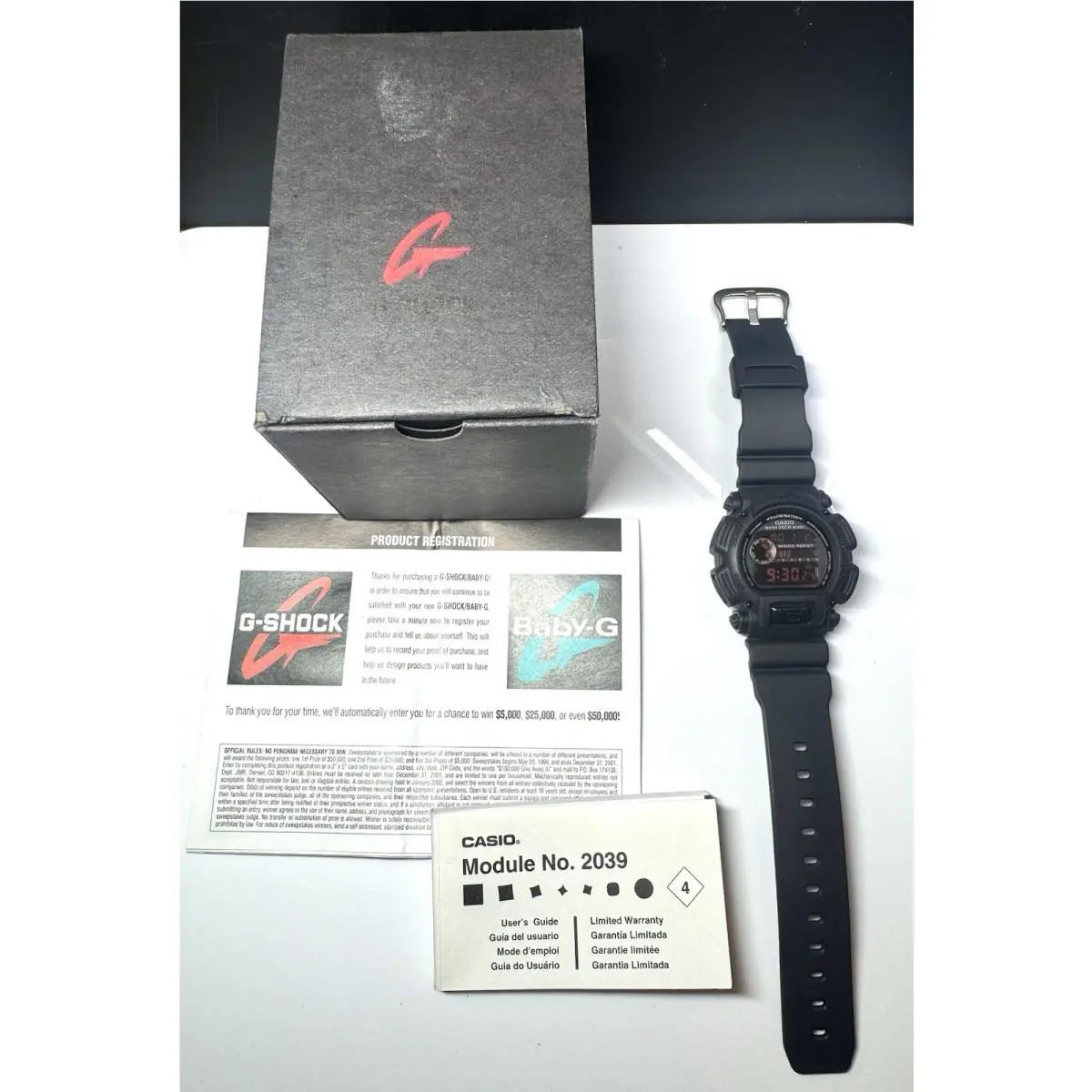 Vintage Y2K Nos Casio G-shock DW-9000 with Battery
