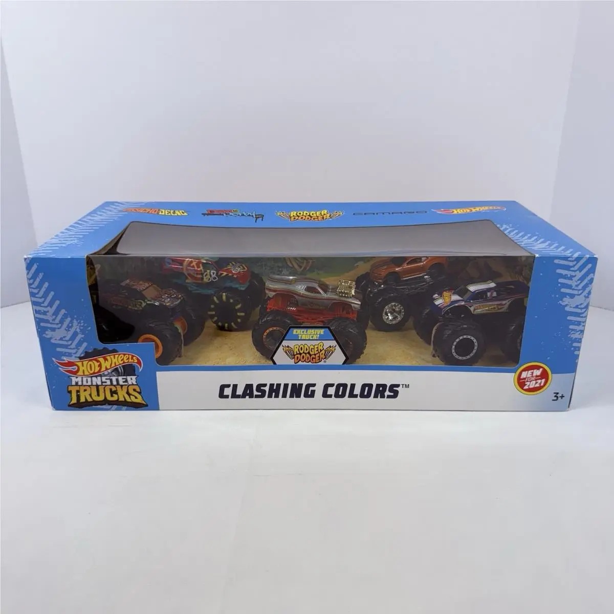 Hot Wheels Monster Trucks Clashing Colors w/ Exclusive Rodger Dodger Mattel