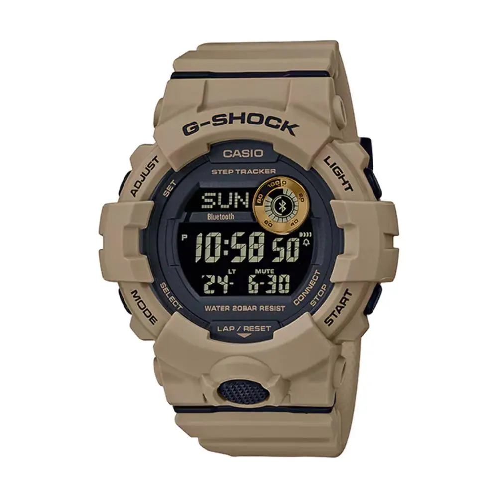 Men`s  G-shock Digital Power Trainer Connected Brown Resin Watch GBD800UC-5 by Casio