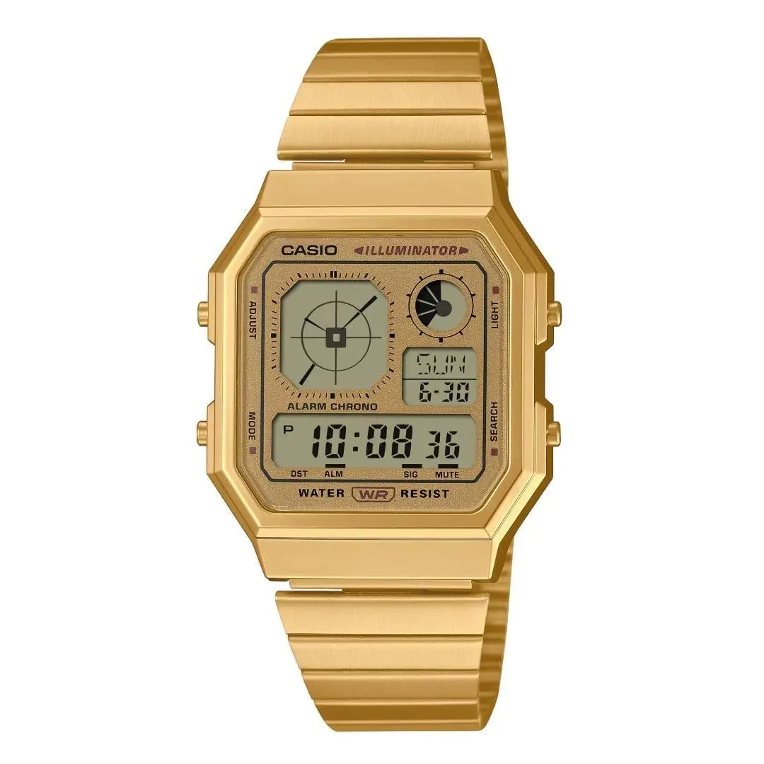 Casio Vintage Gold Digital Stainless Steel Watch - A130WEG-9AEF