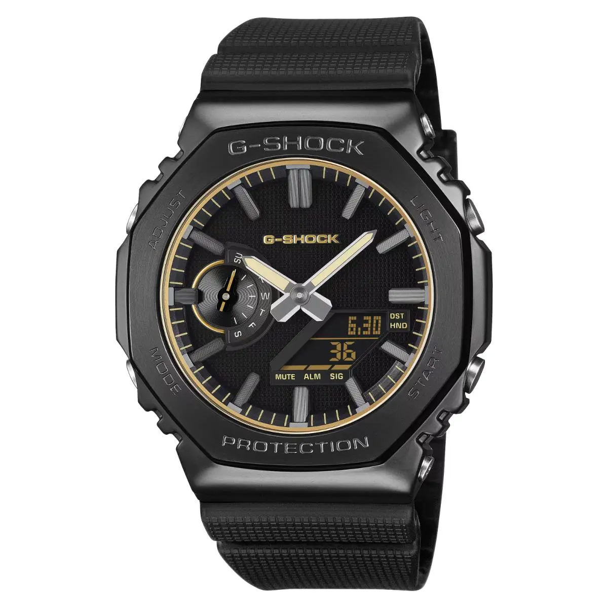 G-shock Luxe Black Metal Octagonal Ana-digi Resin Mens Watch GM2100LXB-1A9 by Casio