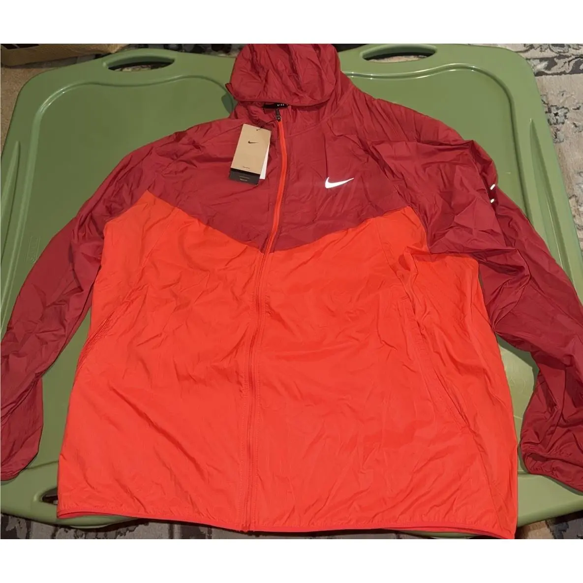Nike Stride Repel UV Running Lightweight Nylon FZ Jacket HV4548-614 Sz Xxl 2XL