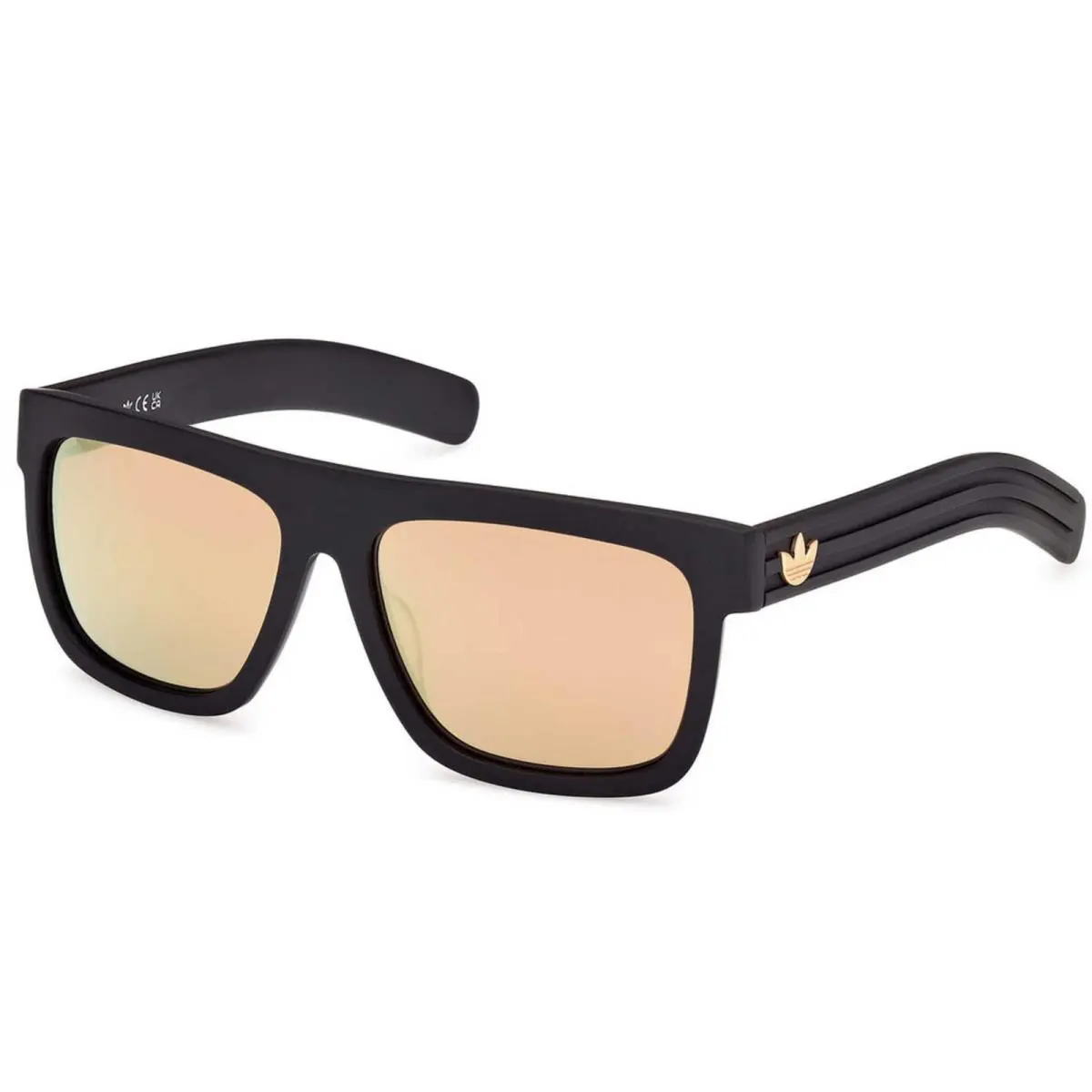 Adidas Unisex Sunglasses Matte Black Acetate Browline Shape Frame OR0127 5602G