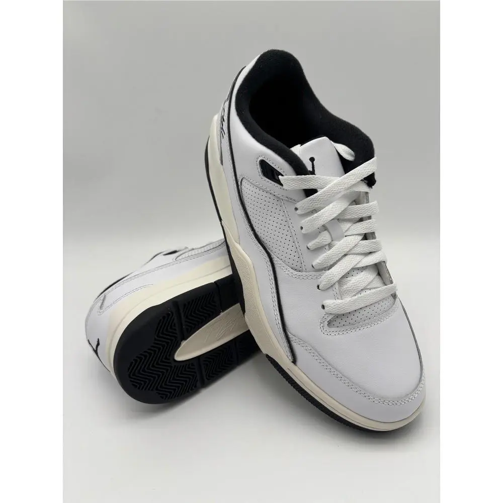 Nike Jordan Flight Court Mens Sneakers White Black Low Retro Y2K Style Size 9.5