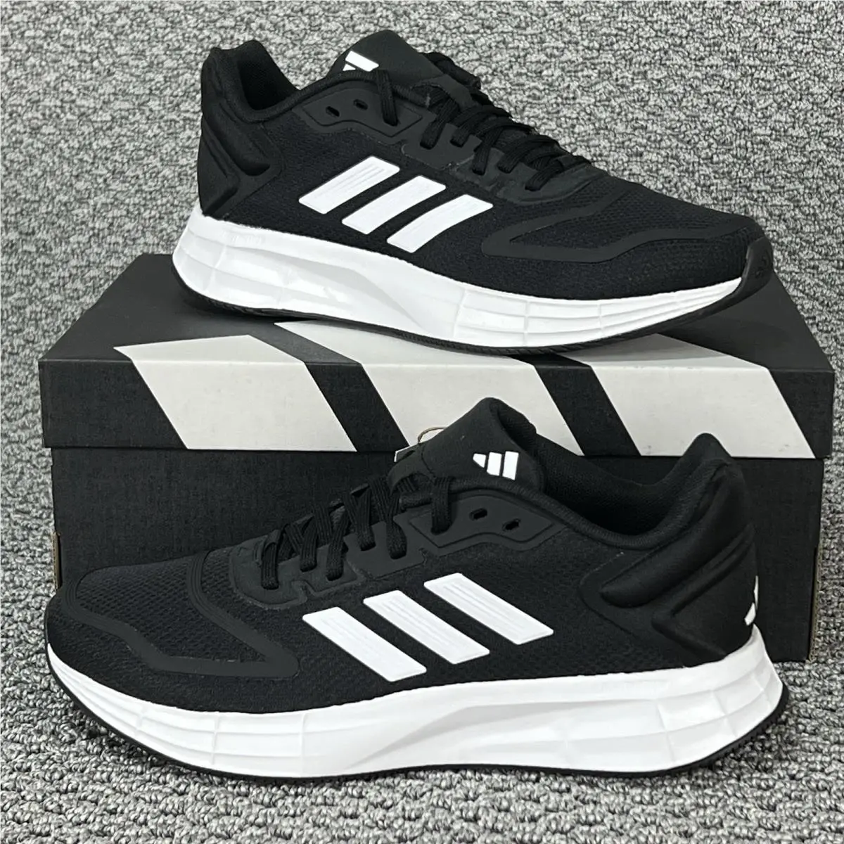 Adidas Duramo 10 Women`s Size 8 Running Shoes Core Black White Athletic Sneakers