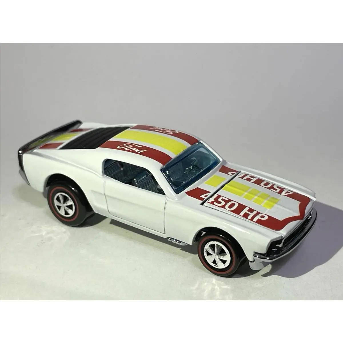 “custom Made” Gloss White Redline Hot Wheels 68 Mustang Stocker