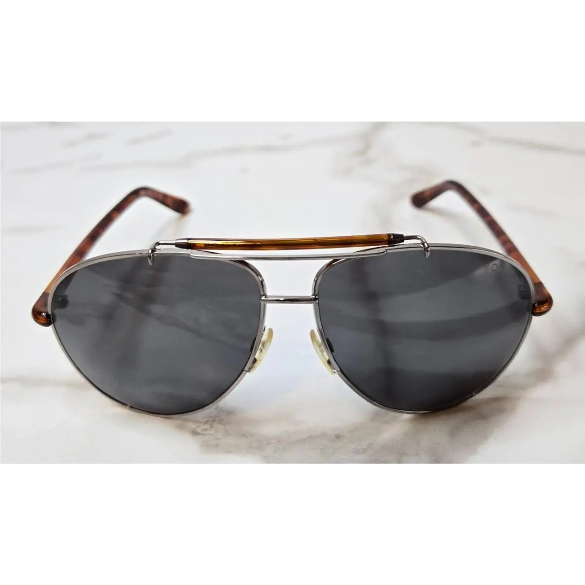 Tom Ford Bradley TF244 10P Black Polarized Tortoise Aviator Sunglasses