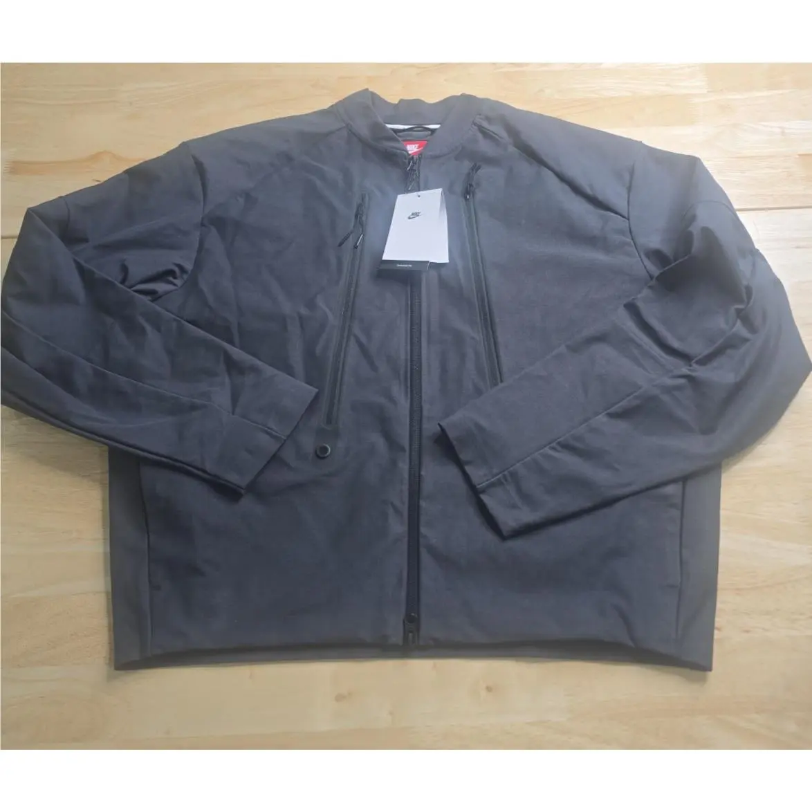 Nike Tech Dri-fit Shori Full-zip Bomber Jacket Black Size Small HV0951-060