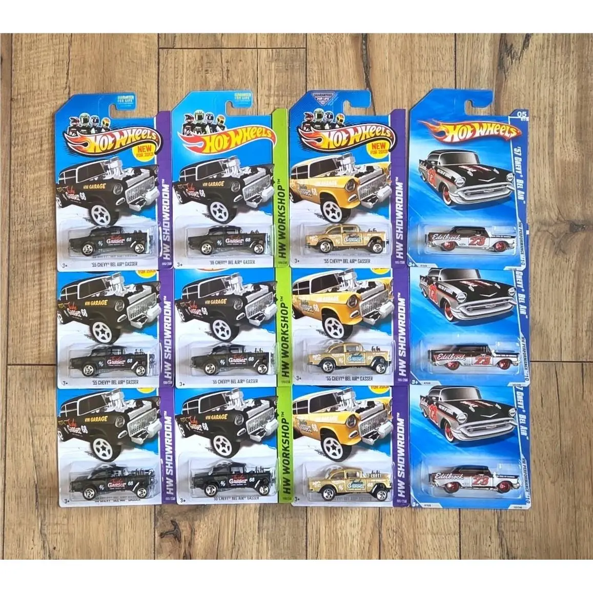 12 Hot Wheels `55 Chevy Bel Air Gasser HW Showroom `57 Chevy Bel Air Variations