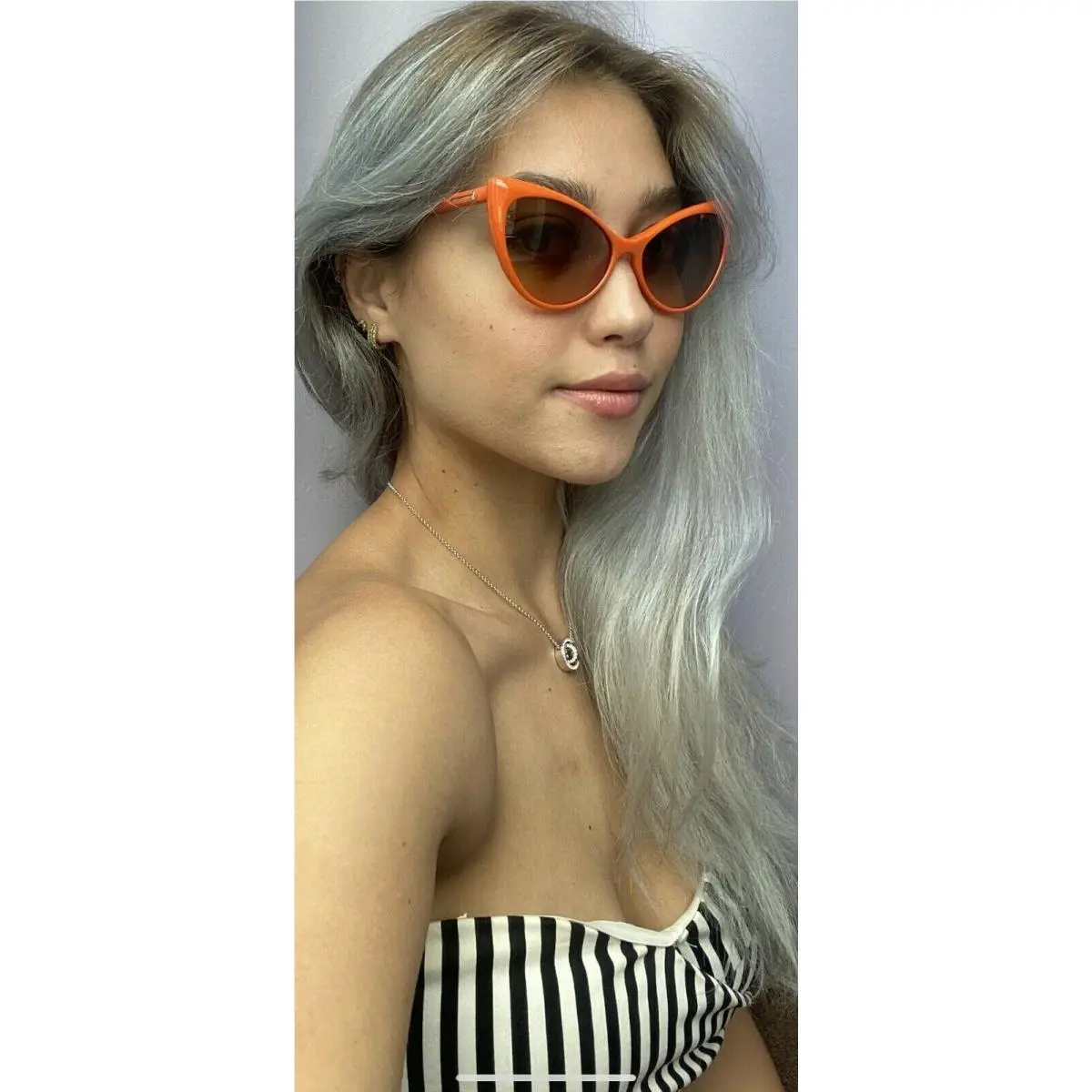 Tom Ford TF303 Anastasia Cat Eye Orange Retro Women`s Sunglasses