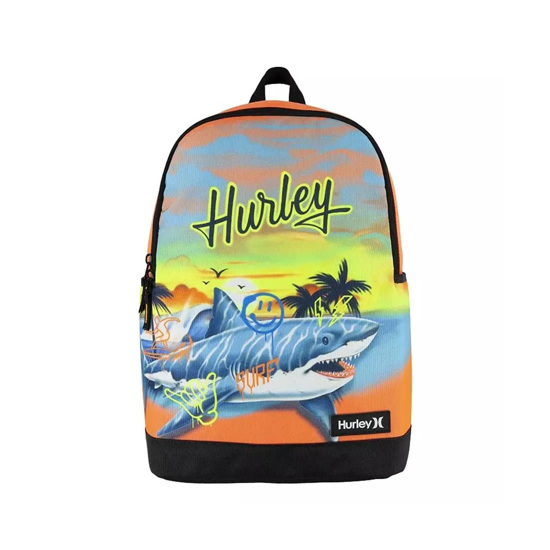 Hurley Smiley Unisex Backpacks Size OS Color: Blue/pink/black by Nike