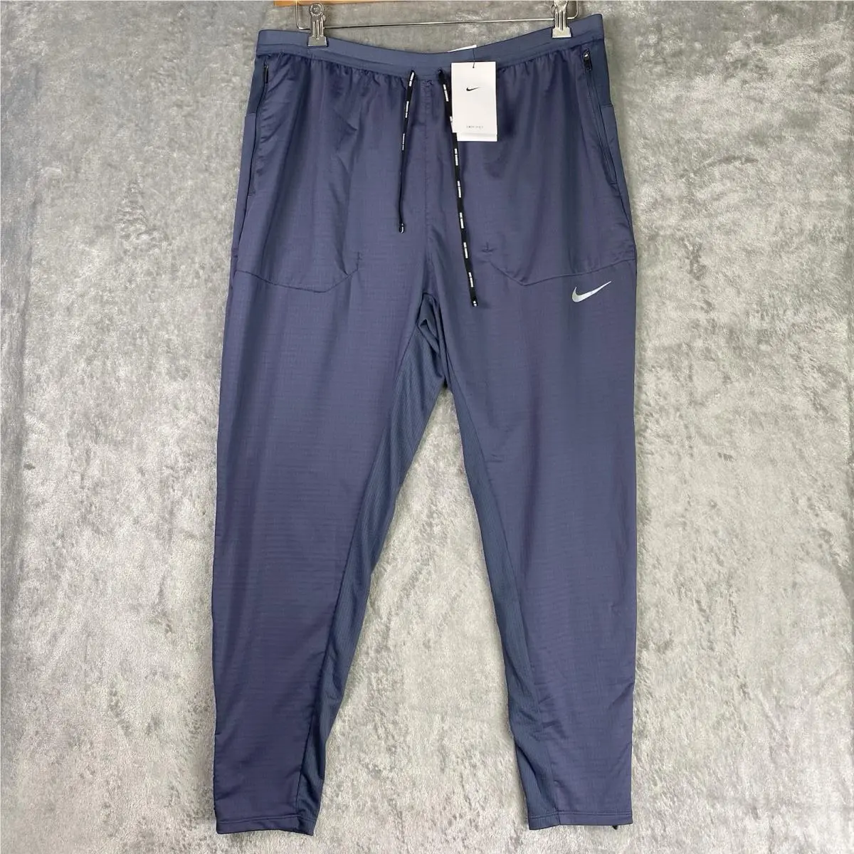 Phenom Elite Pants Mens XL Blue Dri-fit Knit Running Zip Ankle Reflective by Nike