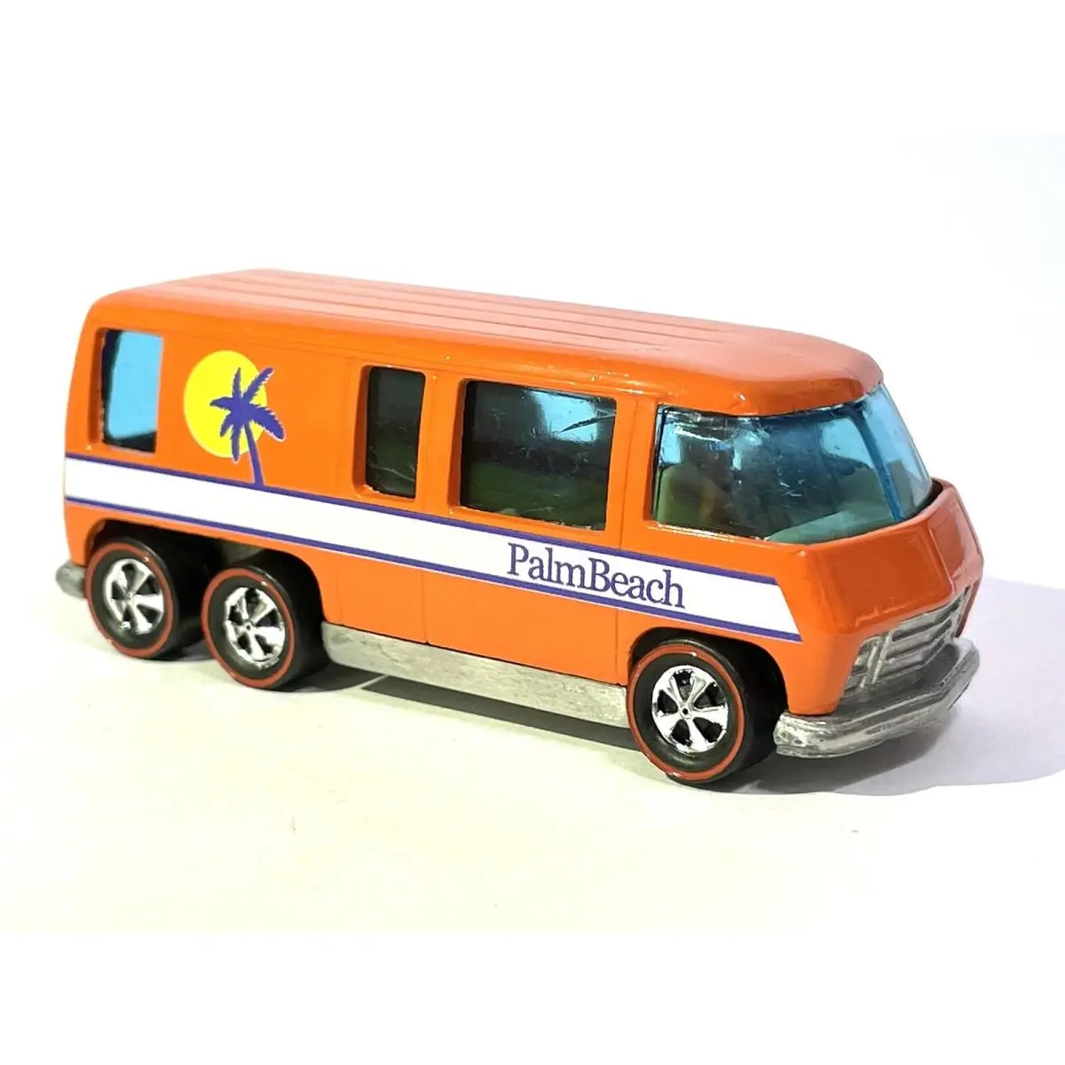 Hot Wheels Gmc Motorhome - Palm Beach 1977 Orange - Custom Made Redline Van