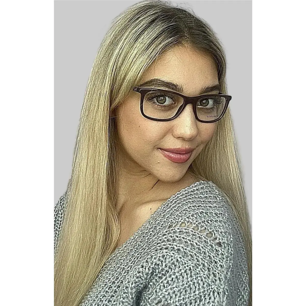 Versace Mod. 9731 Brown 53mm Men`s Women`s Eyeglasses Frame Italy 8