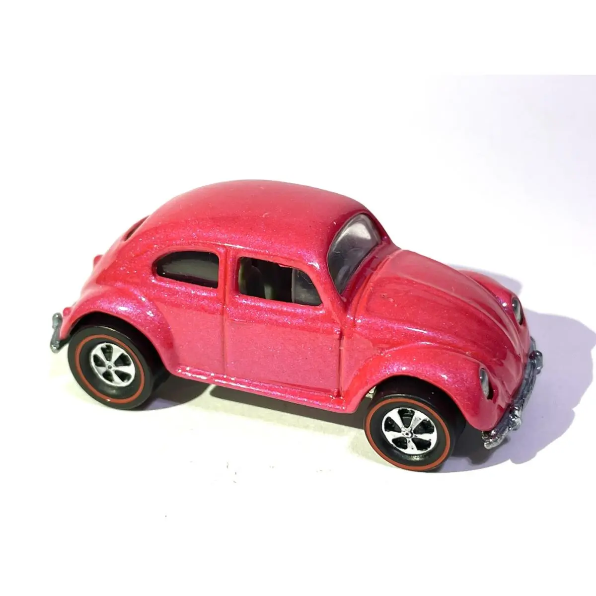 Hot Wheels Custom Made Redline Pearl Metallic Pink - VW Bug - Beetle