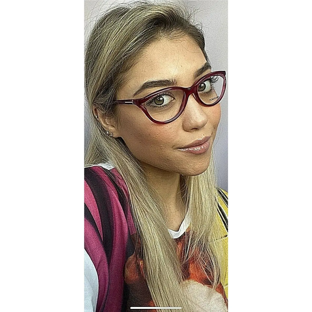 Tom Ford TF5280 TF 5280 077 Violet 53mm RX Women`s Eyeglasses Frame