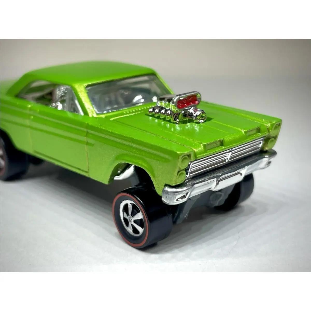 Hot Wheels `65 Mercury Comet Cyclone Gasser Custom Made Candy Green Redline