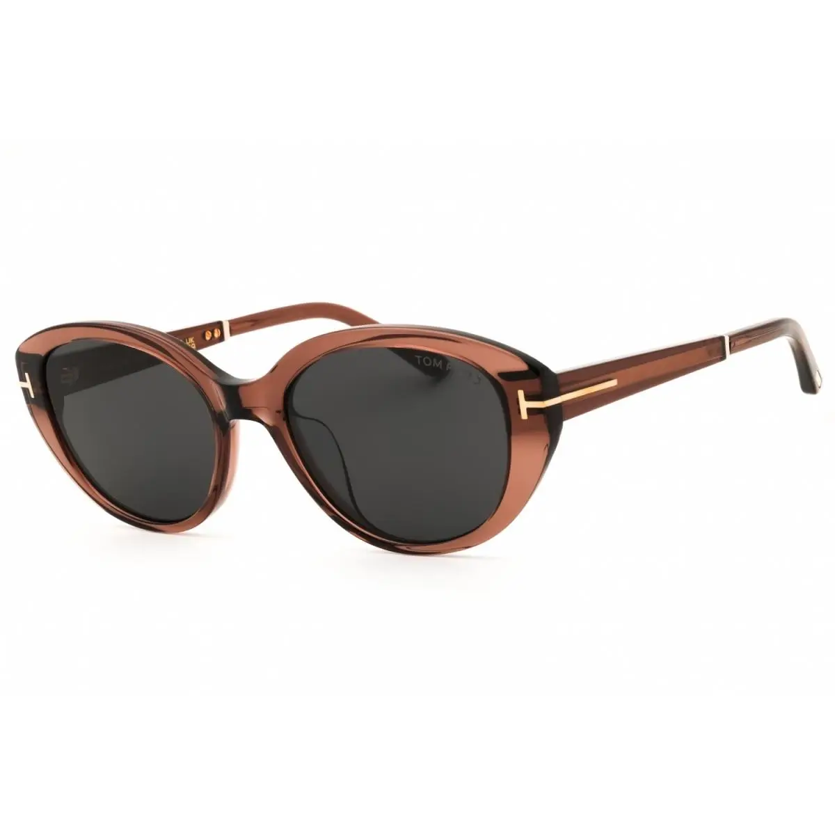 Tom Ford FT1246-K 45A Shiny Light Brown/smoke 54-19-140 Sunglasses