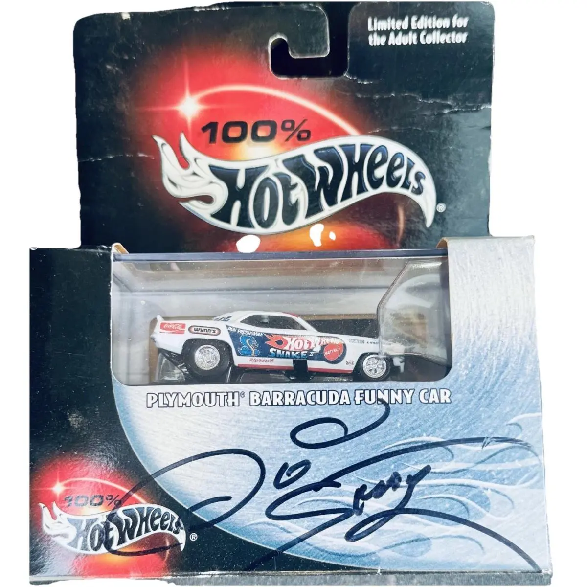 Hot Wheels Don Prudhomme Snake Barracuda Funny Car Nhra Signed 2002 16