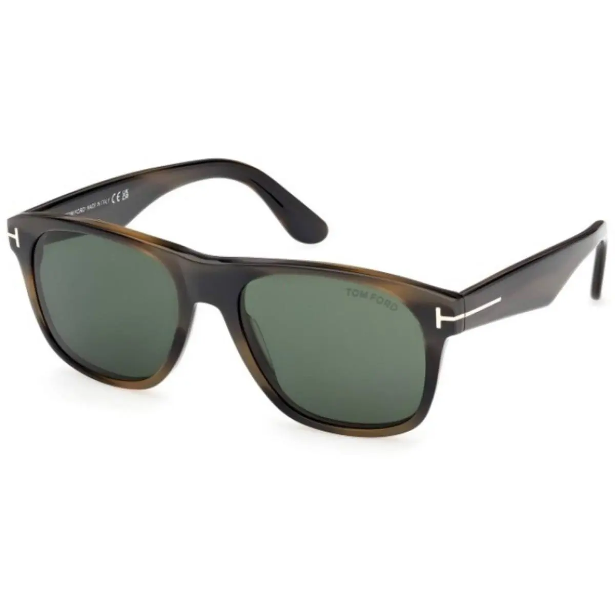 Tom Ford Men`s Sunglasses Marlon-02 Coloured Havana Square Frame FT1284 5555N