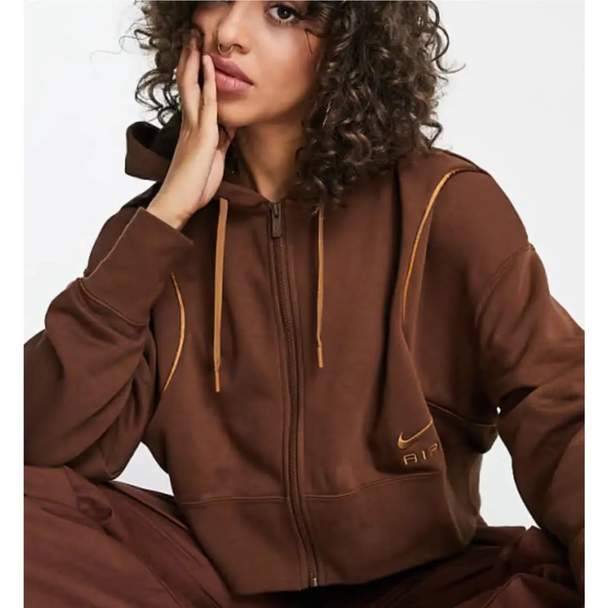 Nike Air Full-zip Fleece Hoodie Womens Style : DQ6579-259 Size M