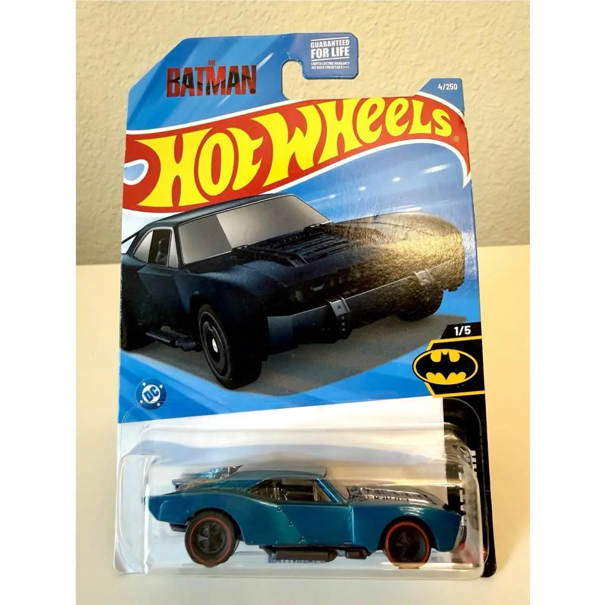 Hot Wheels Custom Made In Card Spectraflame Blue Batman Batmobile GRX23