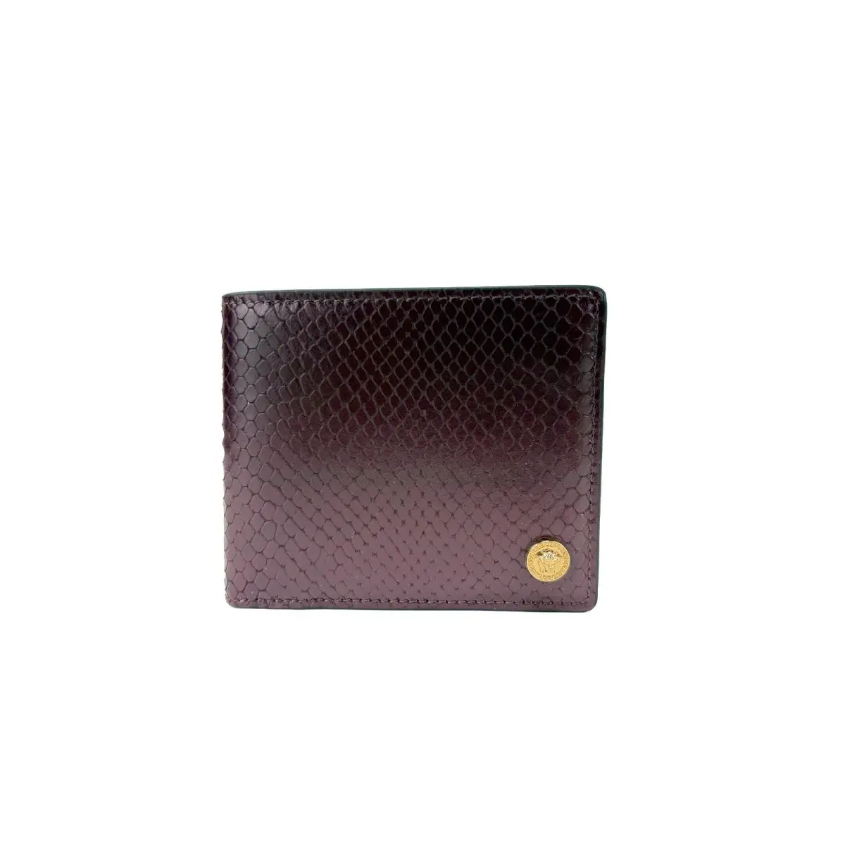 Medusa Leather Bifold Wallet by Versace