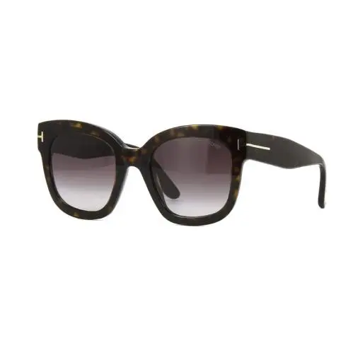 Tom Ford TF613 Women`s Structured Square Sunglasses Havana