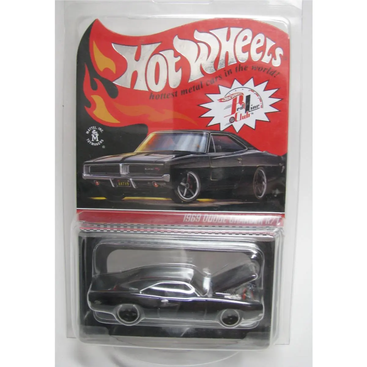 Hot Wheels Red Line Club 1969 Dodge Charger R/t Black GLH82