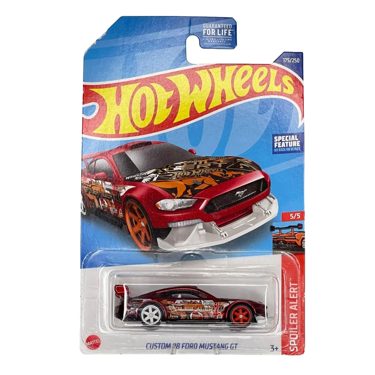 Hot Wheels 2022 Custom `18 Ford Mustang GT Super Treasure Hunt Spoiler Alert