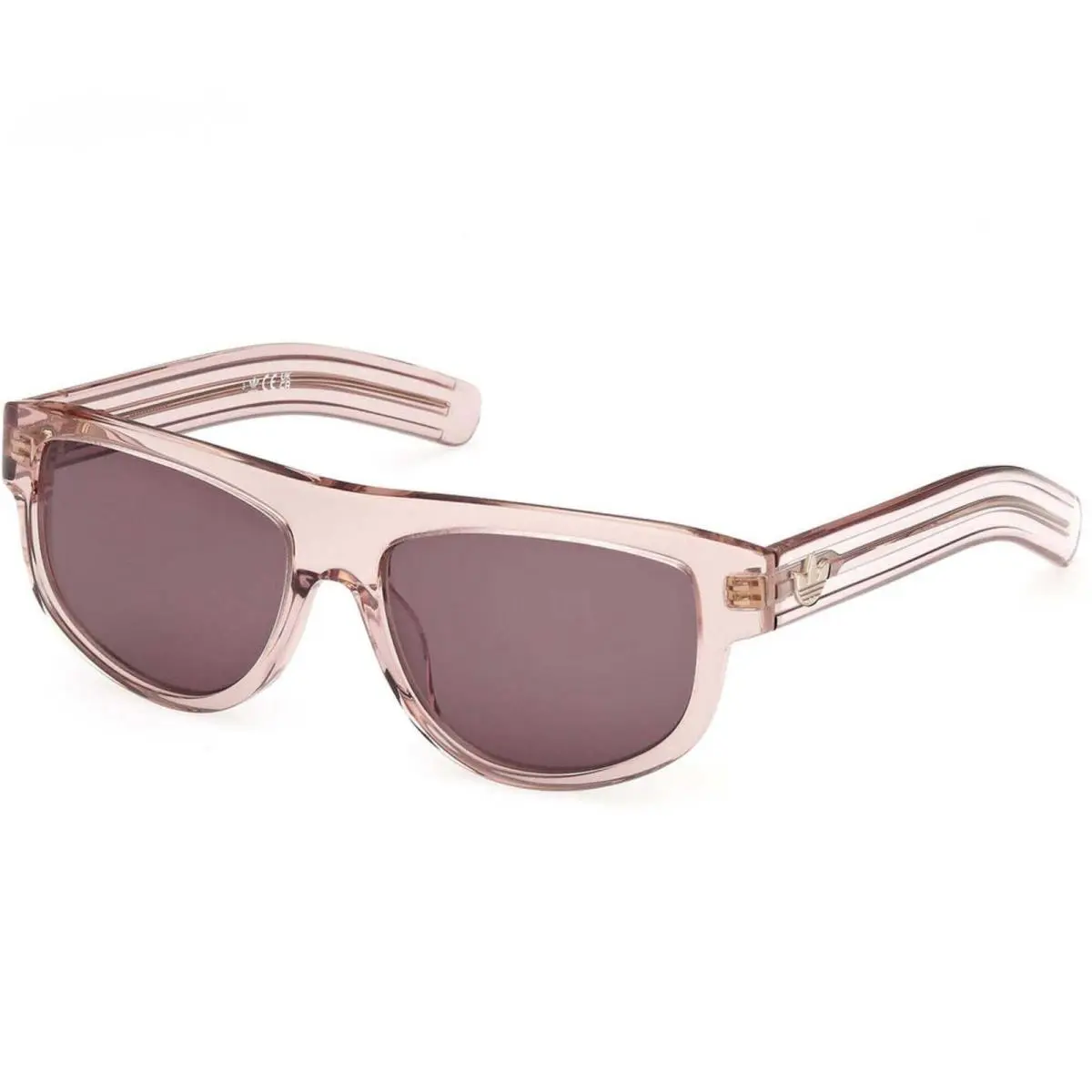 Adidas Women`s Sunglasses Shiny Pink Acetate Browline Shape Frame OR0126 5572E