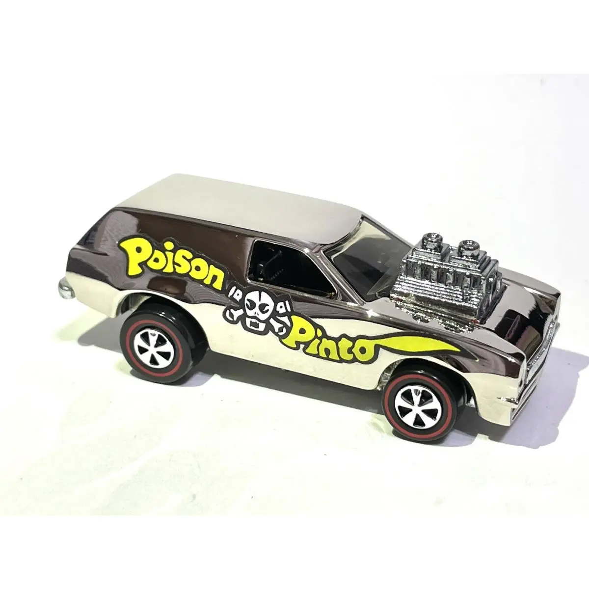 Custom Made Hot Wheels Redline Chrome Poison Pinto - Flying Colors - 1970’s