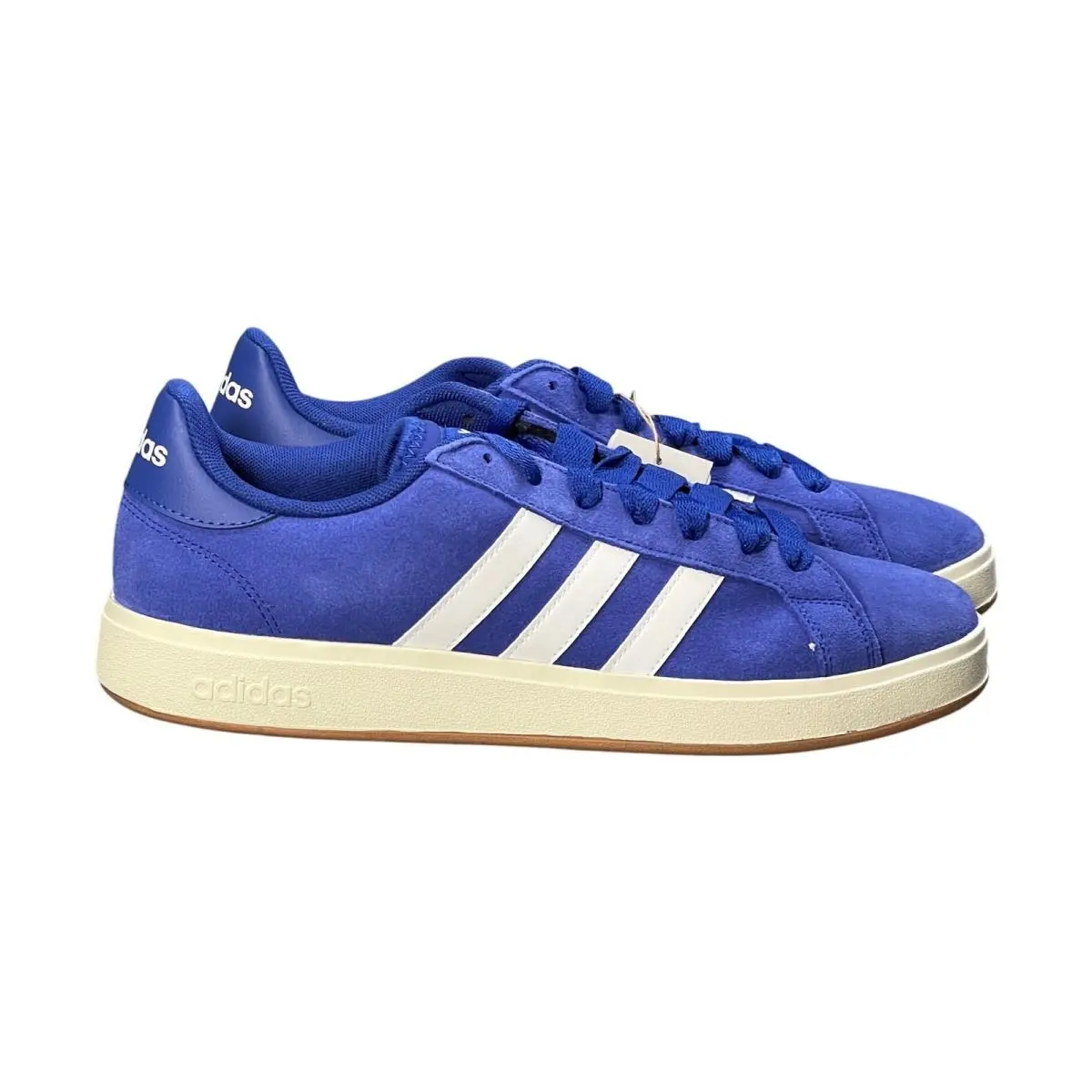 Adidas Grand Court Base 00s Mens 11.5 Blue White Suede Shoes Sneakers IH1039