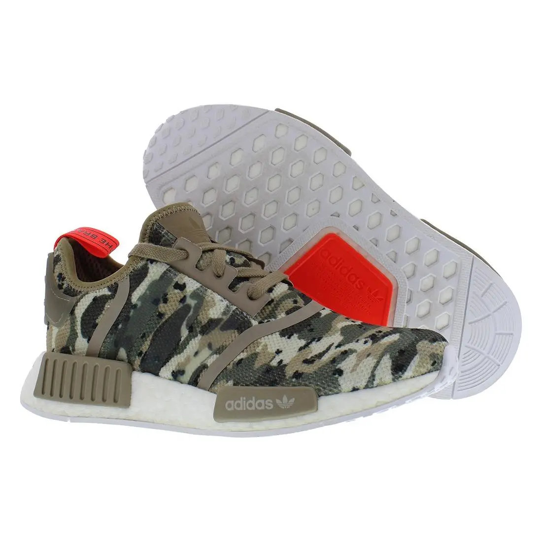 Adidas NMD_R1 Boys Shoes Size 5.5 Color: Clear Brown/solar Red