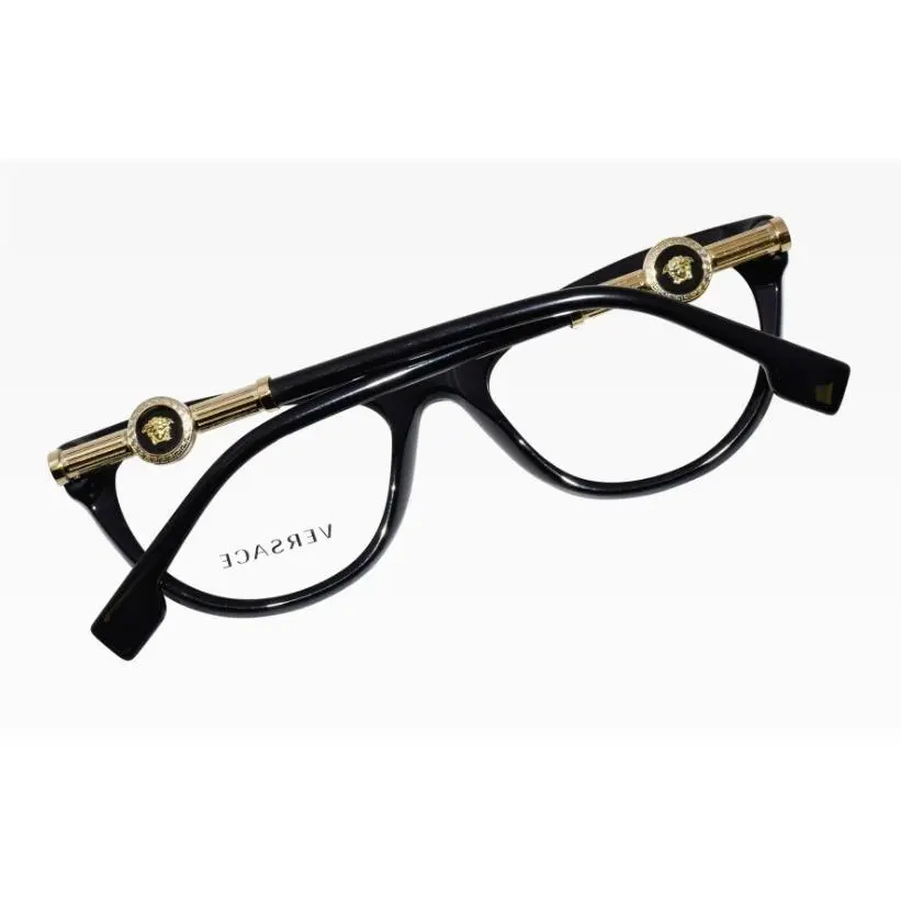 Versace Unisex VE3311 GB1 Black Gold Eyeglasses