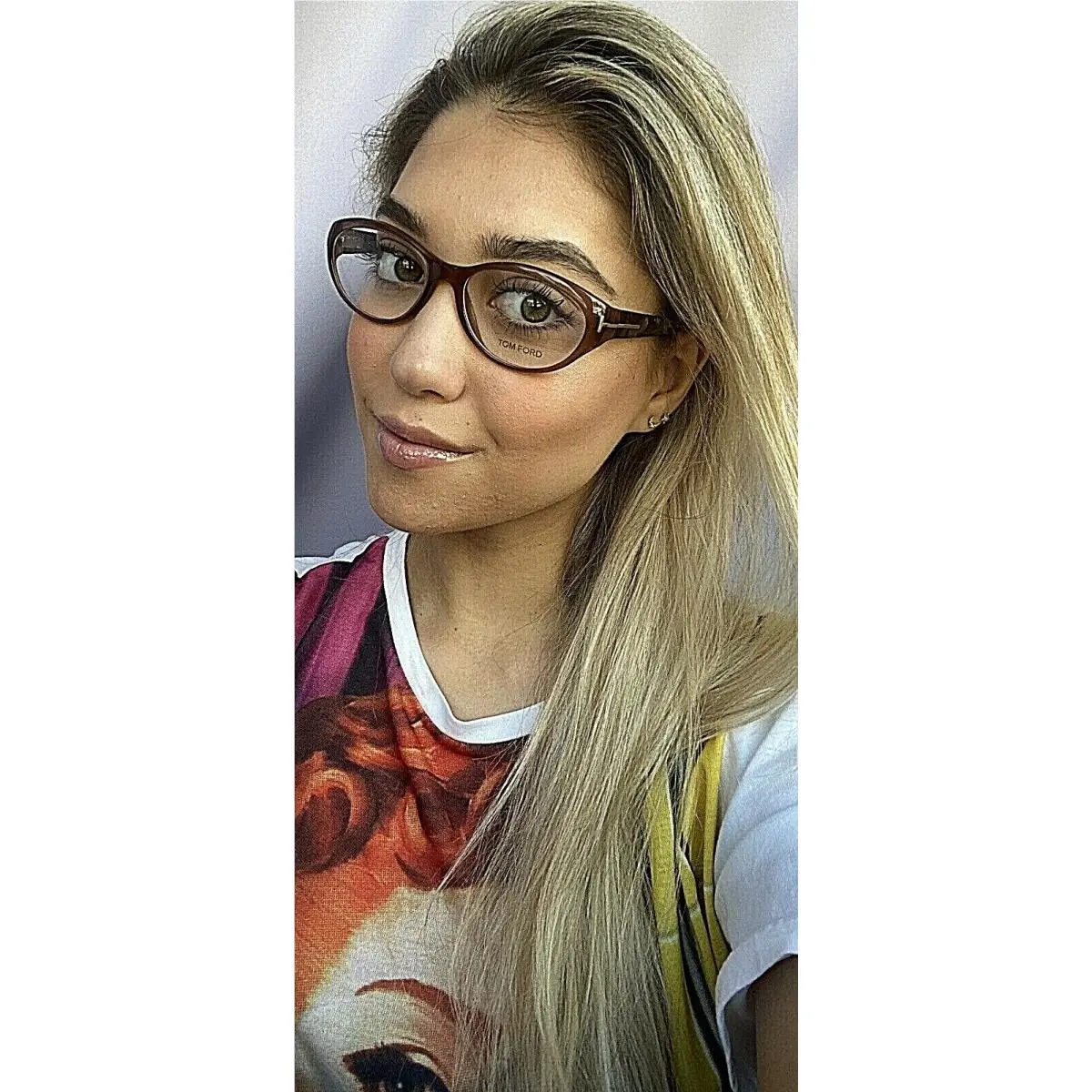 Tom Ford Women`s Eyeglasses Frame TF 4452 047 Brown 54mm Italy Rx