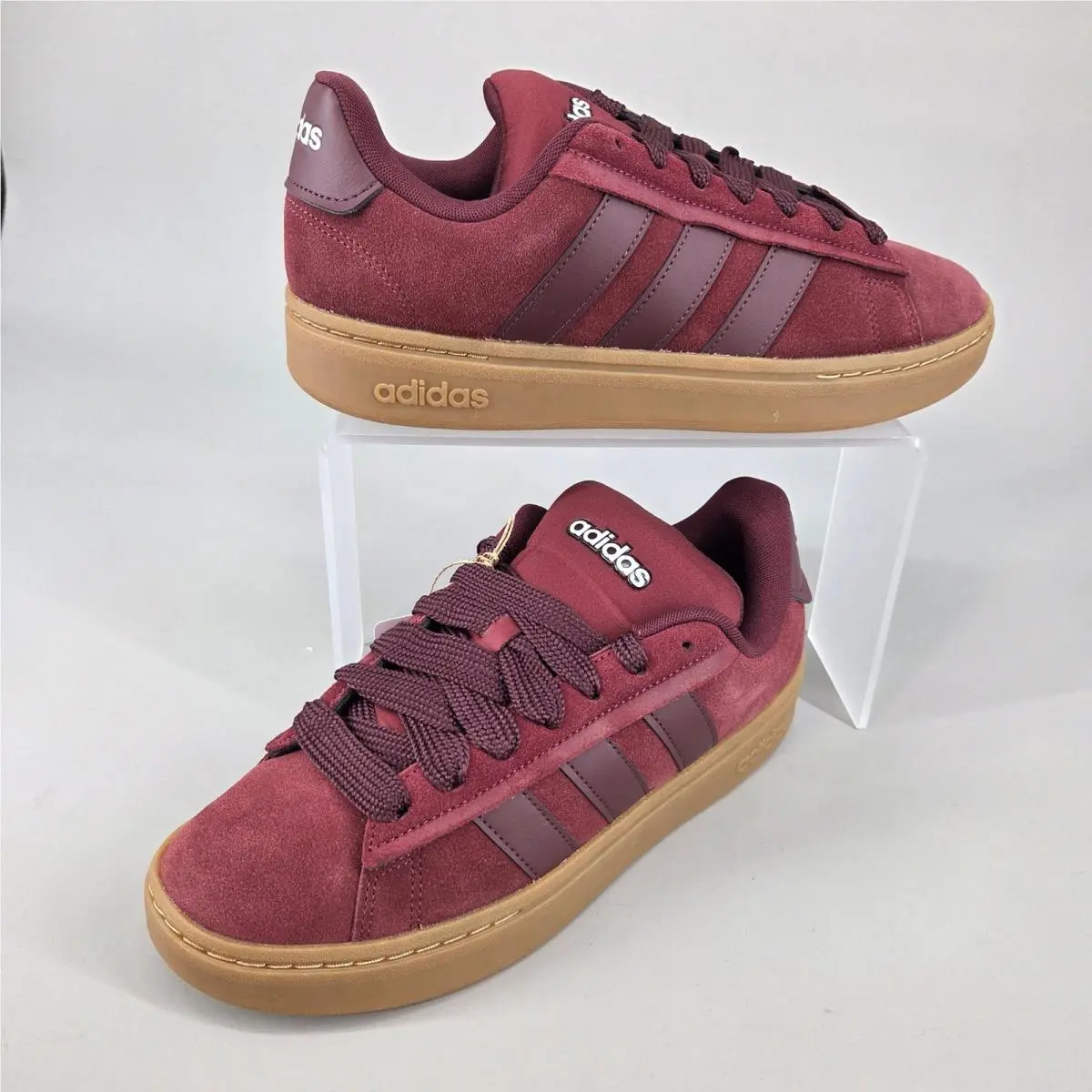 Adidas Grand Court Alpha 00s Size 10 Mens Burgundy Suede Retro Skate Streetwear