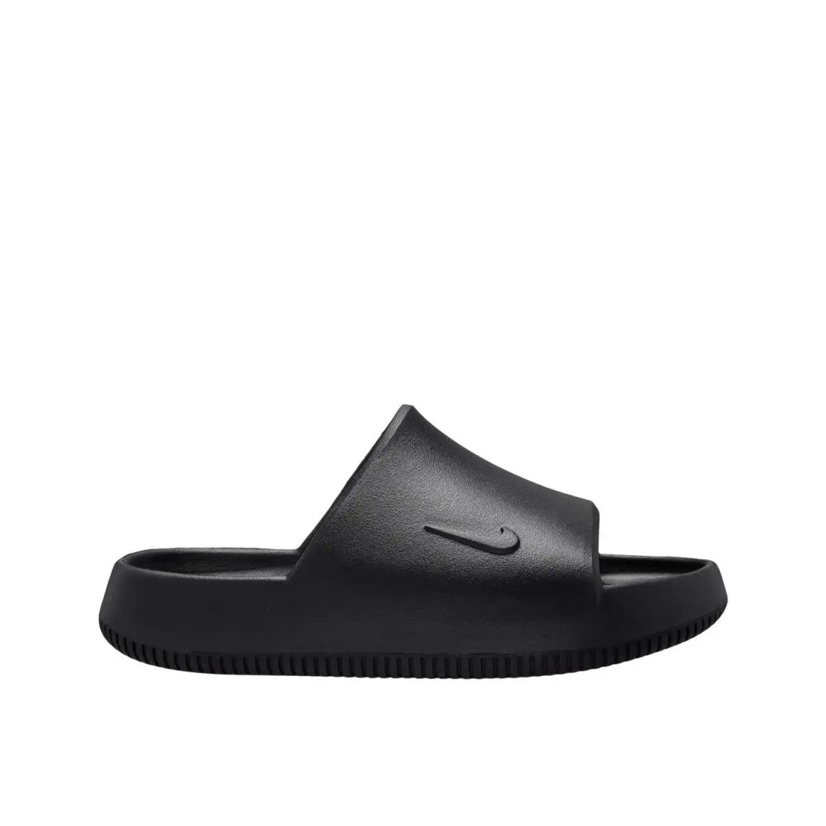 Size 5 Nike Calm 2.0 Big Kid Boys` Slide Sandal - Black