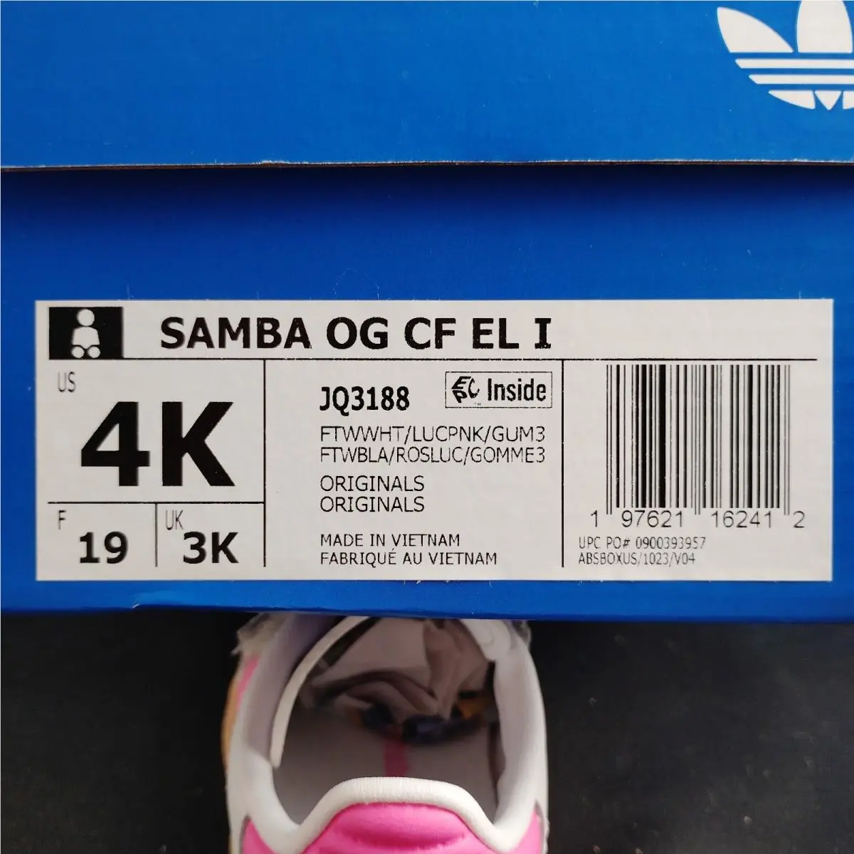 Adidas shoes - Samba OG CF EL I - JQ3188 - White 10