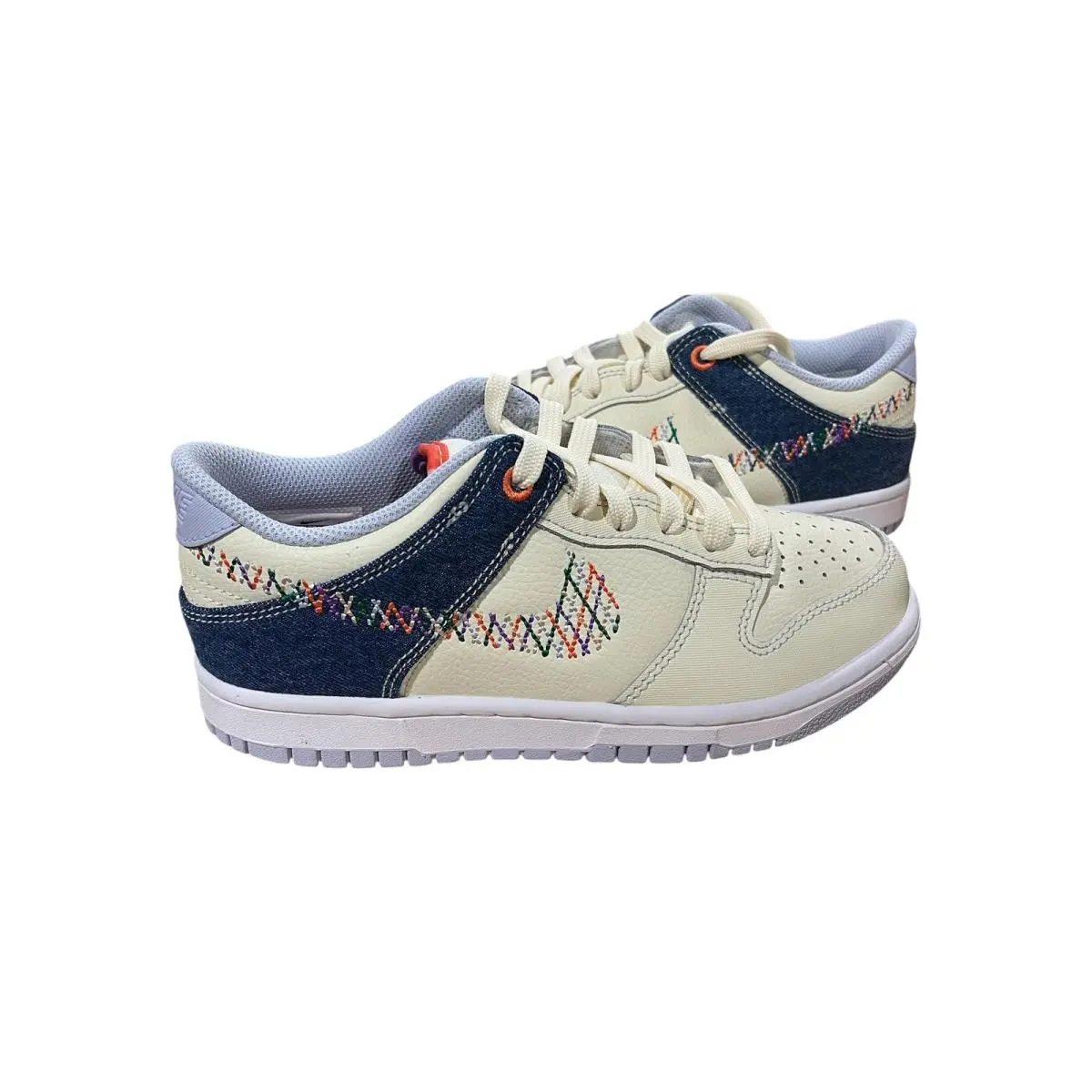 Nike Kids Dunk Low BG Soft Pearl/multi-color Size 5.5Y