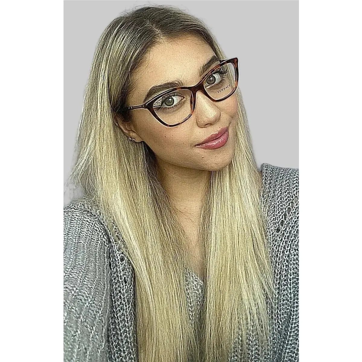 Versace Mod. 4832 5074 Tortoise 54mm Cat Eye Women`s Eyeglasses Frame 7