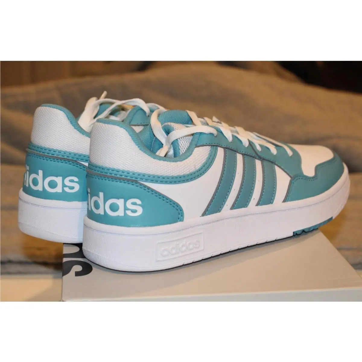 Adidas shoes - adidas Hoops - Hoops - IH0175 - White / Teal 3