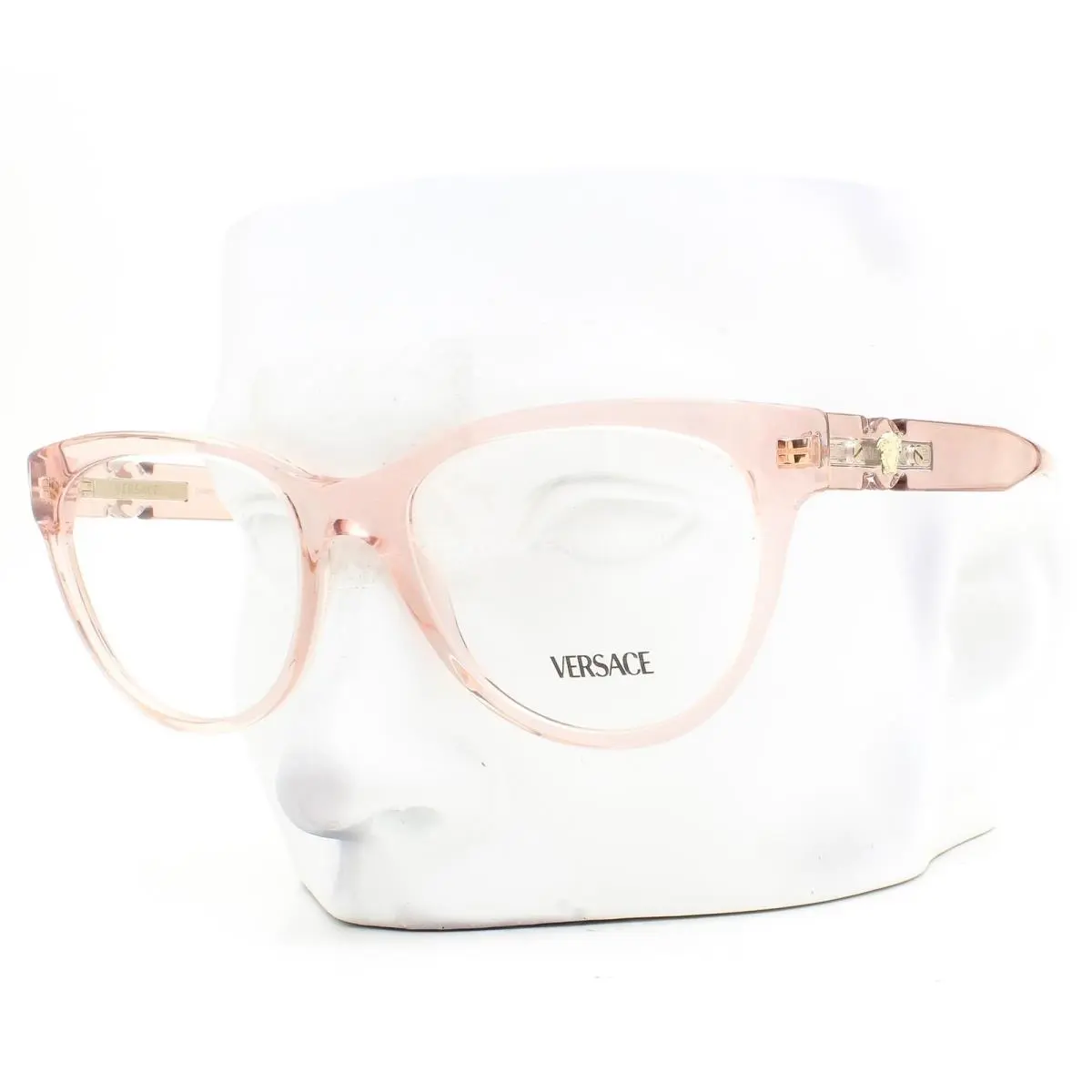 Eyeglasses Mod 3304 5339 Glasses Crystal Pink Pale Gold 53mm with Case by Versace