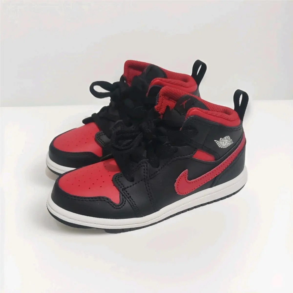 Nike Air Jordan 1 Mid TD Black Varsity Red Summit White Toddler Shoes