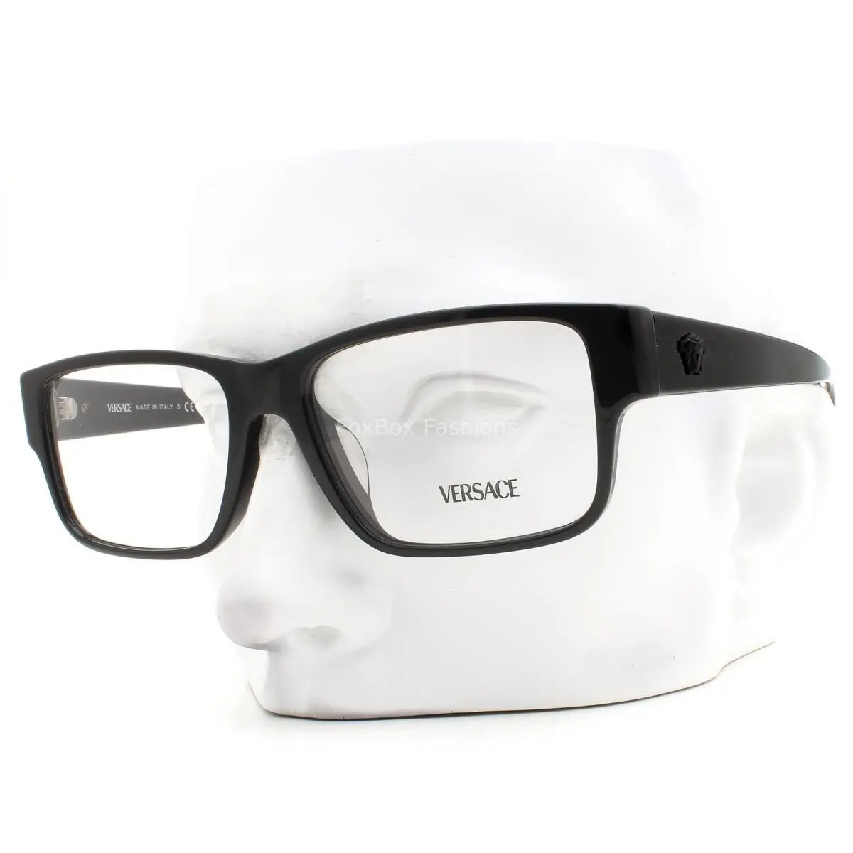 Eyeglasses VE 3342F GB1 Glasses Glossy Black 57mm W/case Alternative Fit by Versace