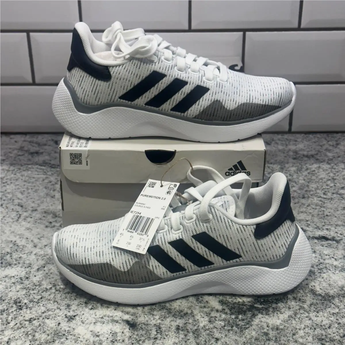 Adidas Puremotion 2.0 Running Shoes White Black Women`s Size 6 IE7254
