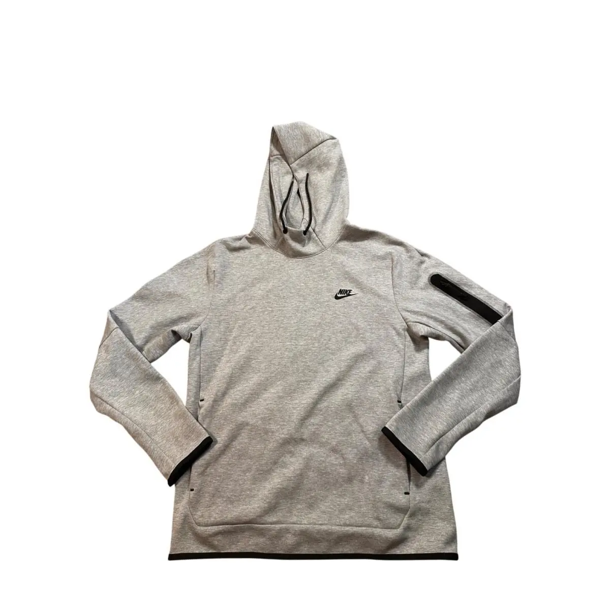 Nike Tech Fleece Mens Pullover Hoodie Grey Black DD5174-063 Size M