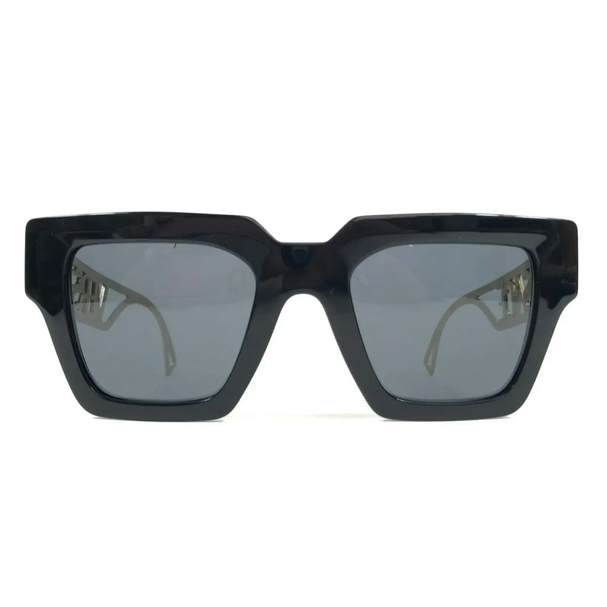 Sunglasses MOD.4431-F GB1/87 Polished Black Gold Asian Fit Thick Frames by Versace