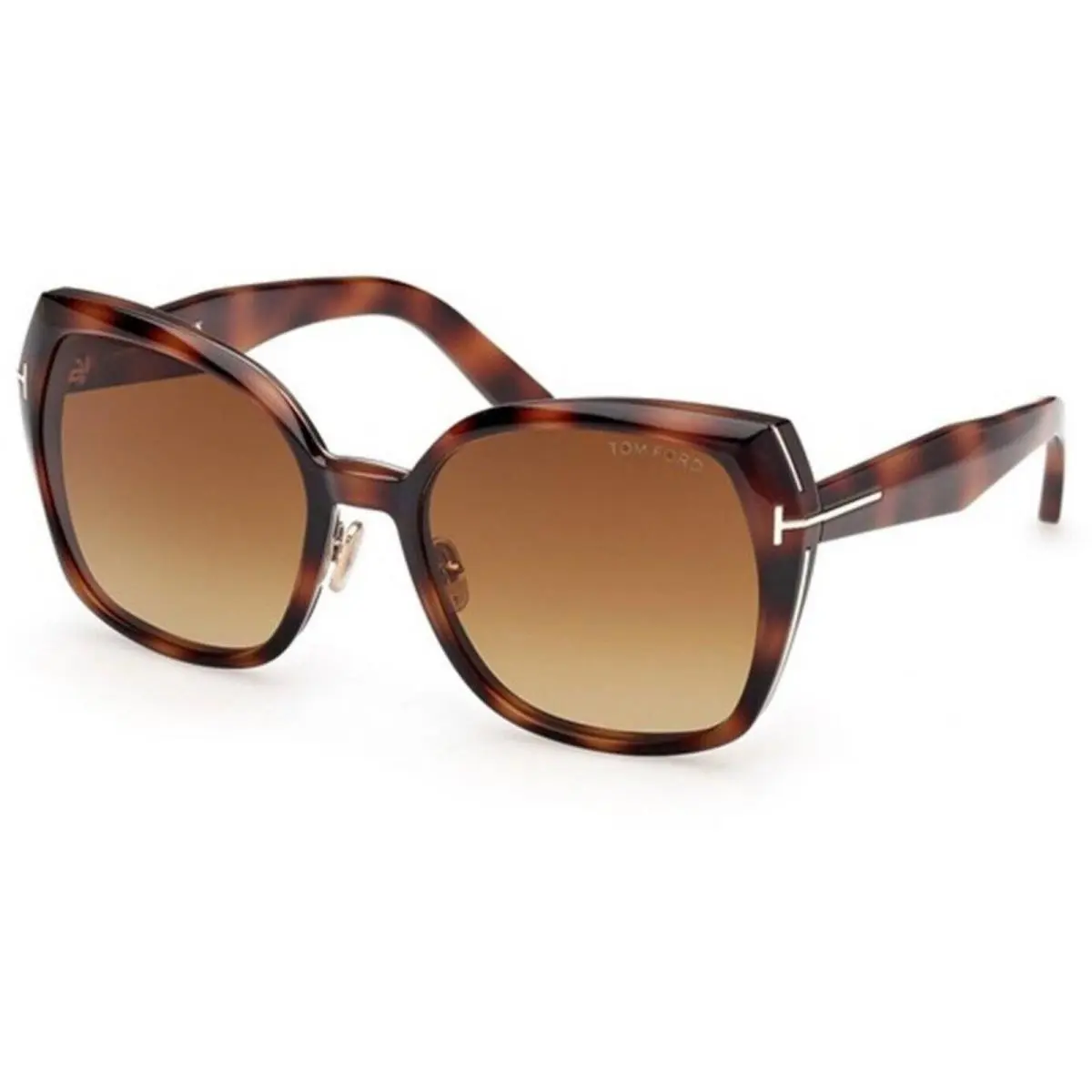 Tom Ford Women`s Sunglasses Plum Blonde Havana Butterfly Full Rim FT1223 5853F