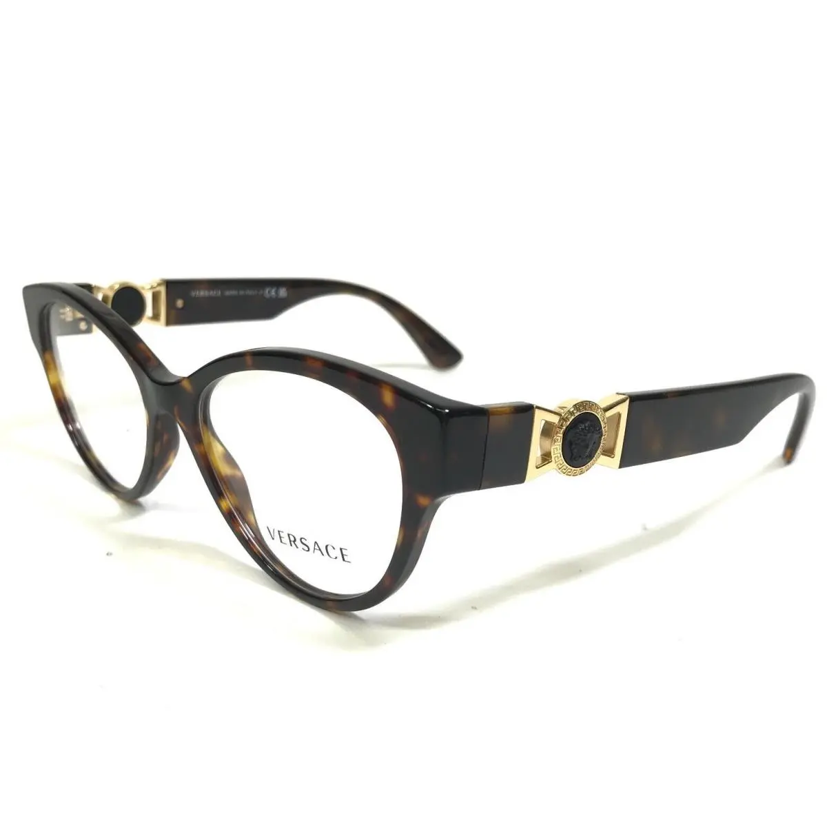 Eyeglasses Frames Mod. 3313 108 Brown Tortoise Gold Large 54-17-145 by Versace
